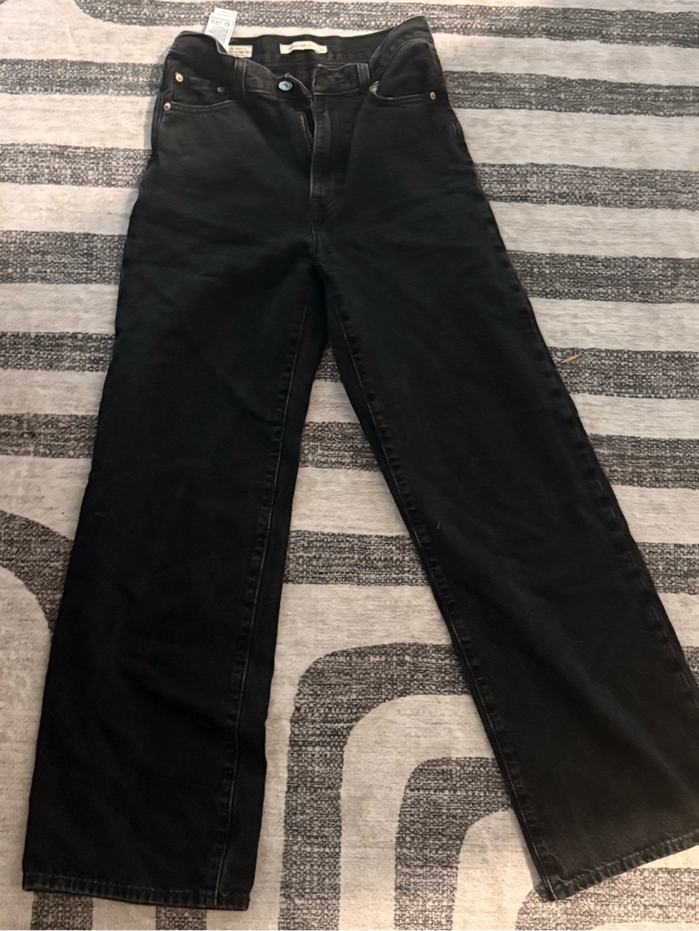 Levi's Black High-Rise Wide-Leg Jeans